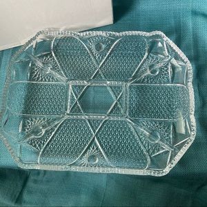 Mikasa Cheshire Divided Crystal Relish Dish/Accent Tray